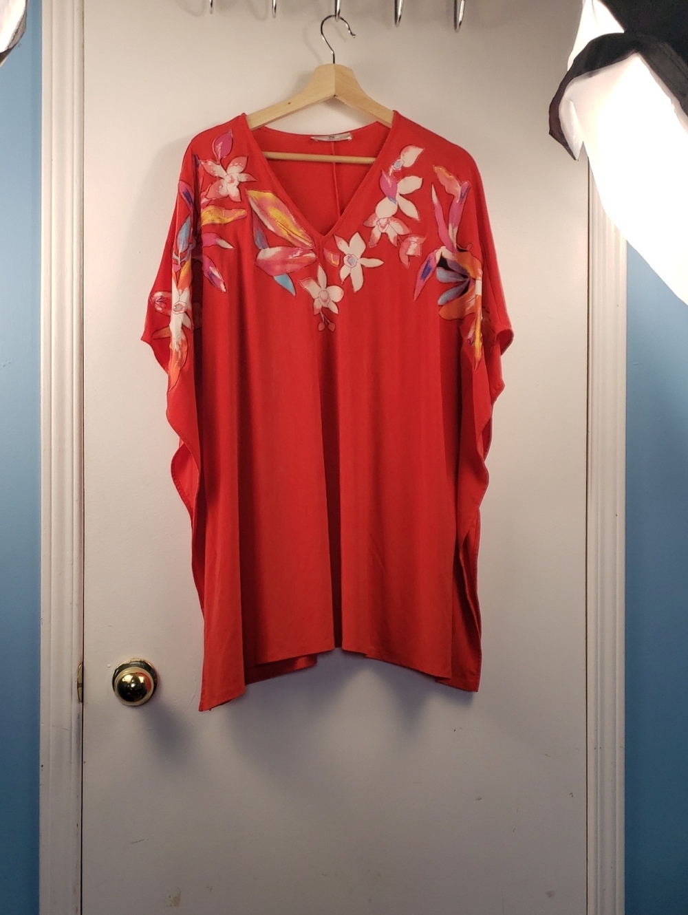 Natori Bright Orange Caftan Size Medium
